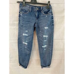 WHBM Saint Honore Jean Collection  “Distressed Girlfriend” Size 00P NWT $88#